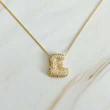 Load image into Gallery viewer, Crystal Bubble Initial Necklace