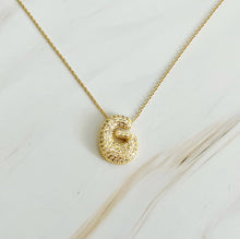 Load image into Gallery viewer, Crystal Bubble Initial Necklace