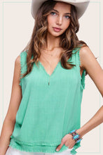 Load image into Gallery viewer, Mint Gauze Tank