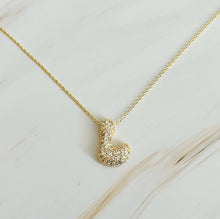 Load image into Gallery viewer, Crystal Bubble Initial Necklace