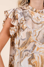 Load image into Gallery viewer, ABSTRACT PRINT SATIN TOP