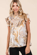 Load image into Gallery viewer, ABSTRACT PRINT SATIN TOP