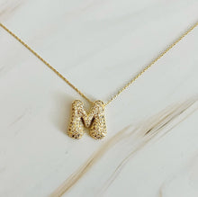 Load image into Gallery viewer, Crystal Bubble Initial Necklace