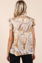 Load image into Gallery viewer, ABSTRACT PRINT SATIN TOP