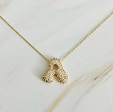 Load image into Gallery viewer, Crystal Bubble Initial Necklace
