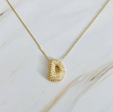 Load image into Gallery viewer, Crystal Bubble Initial Necklace
