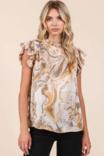 Load image into Gallery viewer, ABSTRACT PRINT SATIN TOP