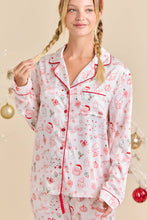Load image into Gallery viewer, Red/White Christmas Pajama Set