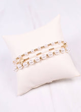 Load image into Gallery viewer, Thalia Pearl Bracelet Set CREAM
