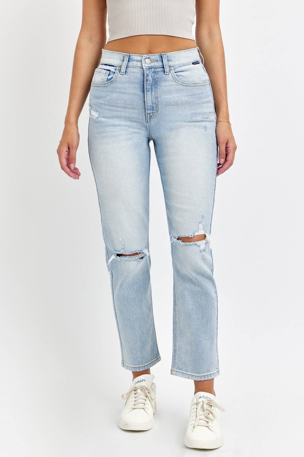 High Rise Straight Jeans