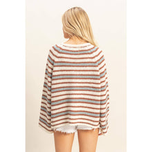 Load image into Gallery viewer, Kangaroo Pocket Striped Pullover
