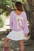 Load image into Gallery viewer, Cable Knit Ribbon Sweater
