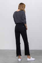 Load image into Gallery viewer, Black High Rise Frayed Jeans
