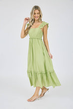 Load image into Gallery viewer, Ruffle Strap Midi Dress

