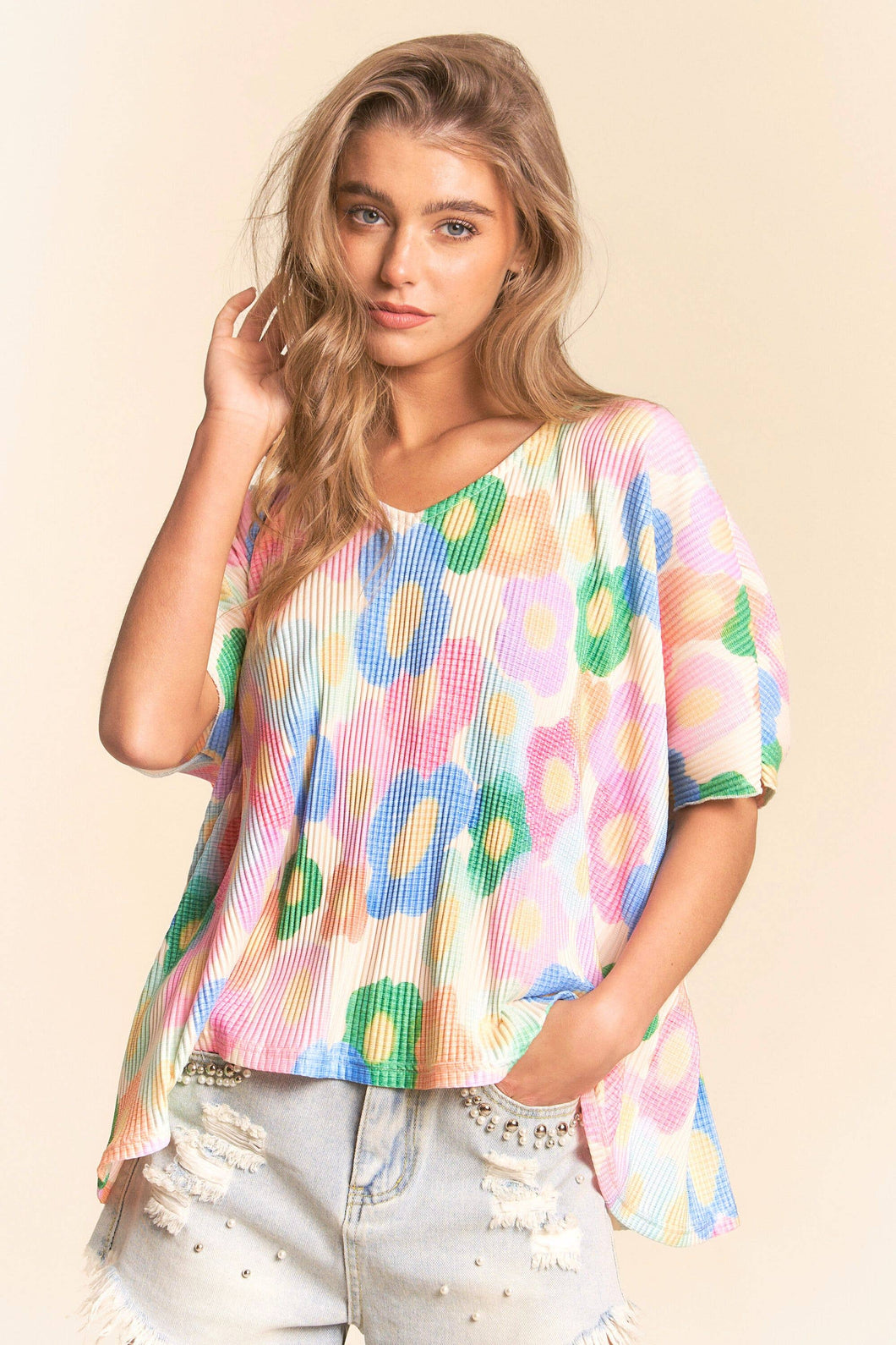 Flower V-Neck
