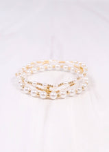 Load image into Gallery viewer, Thalia Pearl Bracelet Set CREAM
