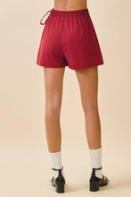 Load image into Gallery viewer, Crimson Wrap Tie Skort
