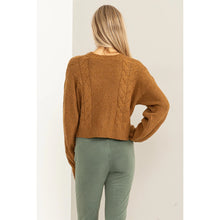 Load image into Gallery viewer, Cable knit sweater - brown
