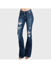 Load image into Gallery viewer, Distressed Mid-Rise Flare Jeans

