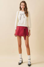 Load image into Gallery viewer, Crimson Wrap Tie Skort
