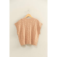Load image into Gallery viewer, Taupe Sleeveless Sweater Vest
