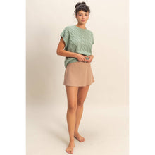 Load image into Gallery viewer, Ribbed Elastic Waist Mini Skort

