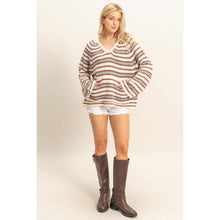 Load image into Gallery viewer, Kangaroo Pocket Striped Pullover
