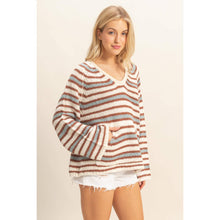 Load image into Gallery viewer, Kangaroo Pocket Striped Pullover
