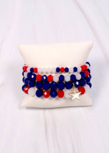 Load image into Gallery viewer, Red White &amp; Blue Bracelet Set

