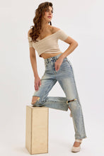 Load image into Gallery viewer, Super High Rise Dad Jean Tinted Denim
