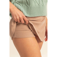 Load image into Gallery viewer, Ribbed Elastic Waist Mini Skort

