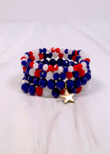 Load image into Gallery viewer, Red White &amp; Blue Bracelet Set

